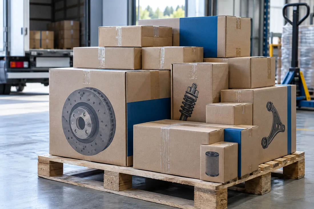Packed parcels ready for dispatch